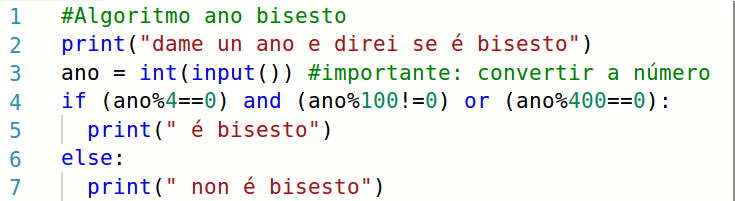 ano bisesto en python